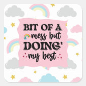 虹を描く時の最高の混乱 スクエアシール (正面)