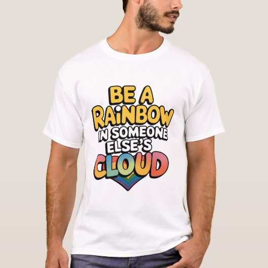 虹を見ている Tシャツ (正面)