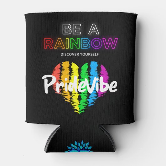 虹を見るPrideVibe 缶クーラー (正面)