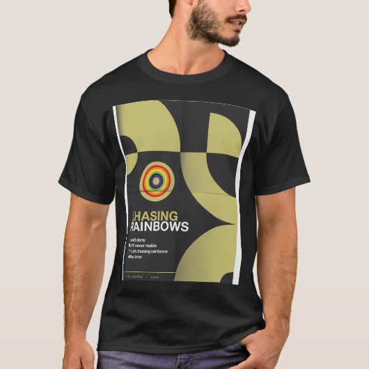 虹を追いかける幾何学的 Tシャツ (正面)
