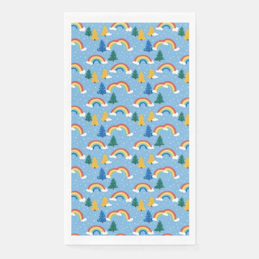 虹カラフルと木の模様 (正面)