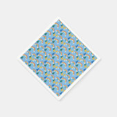 虹カラフルと木の模様 スタンダードカクテルナプキン (角)