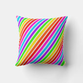 虹カラフルのストライプ模様 クッション (裏面)