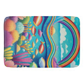 虹カラフルの下の水中 バスマット (正面)