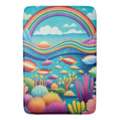 虹カラフルの下の水中 バスマット (正面縦)