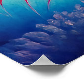 虹カラフルの下の水中 ポスター (角)