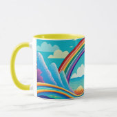 虹カラフルの下の水中 マグカップ (左)