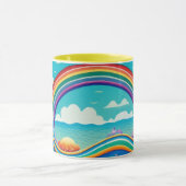 虹カラフルの下の水中 マグカップ (中央)