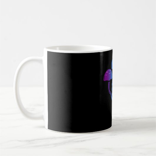 虹カラフルの日のキノコ コーヒーマグカップ (左)