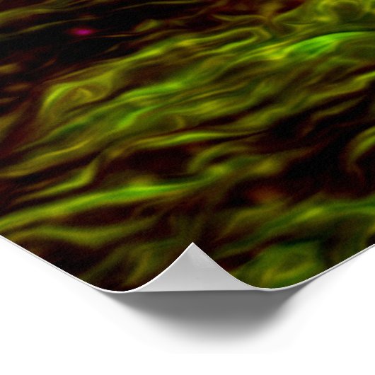 虹カラフルの木の魅力林 ポスター (角)