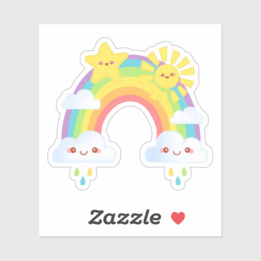 虹カラフルの美学 シール (シート)