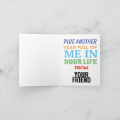 虹カラフルの誕生日の願いパーソナライズされた カード (内部)