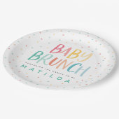 虹カラフルベビー枝 ペーパープレート (アングル)