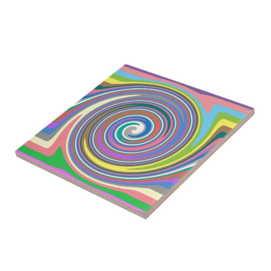 虹カラフル旋回 タイル (側面)