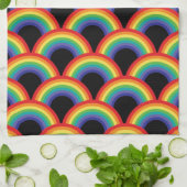 虹カラフル模様 キッチンタオル (折り畳み)