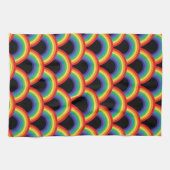 虹カラフル模様 キッチンタオル (横)