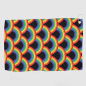 虹カラフル模様 ゴルフタオル (横)