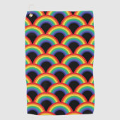 虹カラフル模様 ゴルフタオル (正面)