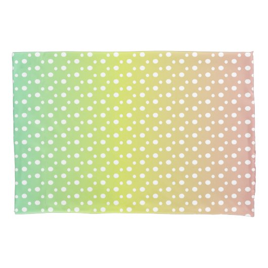 虹カラフル泡勾配 枕カバー (正面)