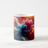虹カラフル煙の爆発 コーヒーマグカップ (中央)