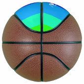 虹カラフル線 バスケットボール (右)