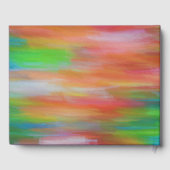 虹カラフル色のパステルチョークアート ゲストブック (裏面)