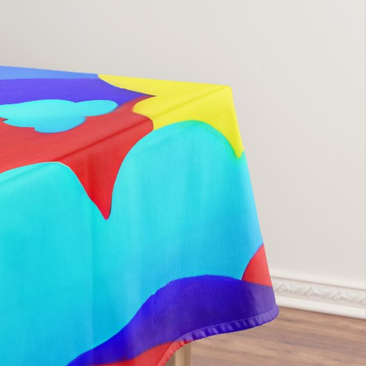 虹カラフル雲キッズパターン テーブルクロス (インサイチュ)