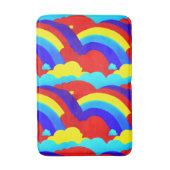 虹カラフル雲キッズパターン バスマット (正面縦)