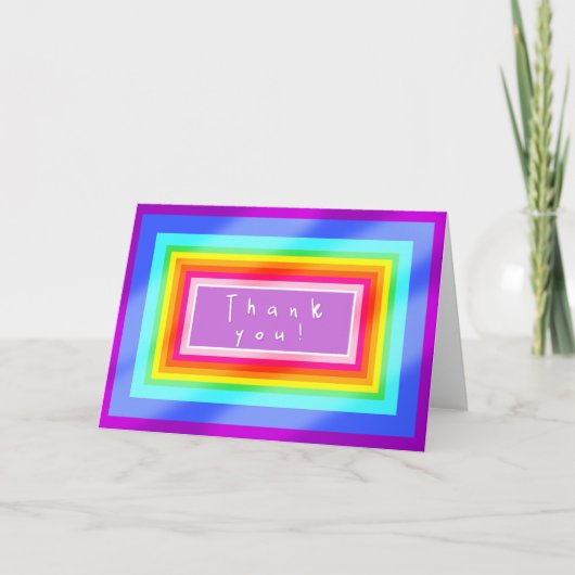 虹カードブランク中ありがとう サンキューカード (正面)