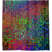 虹ガラスのタイル シャワーカーテン (正面)