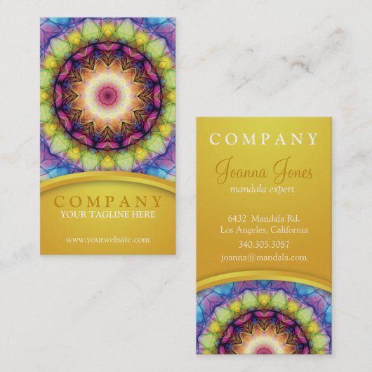 虹ガラスの曼荼羅 名刺 (正面/裏面)
