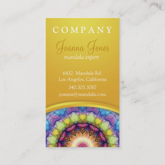 虹ガラスの曼荼羅 名刺 (裏面)