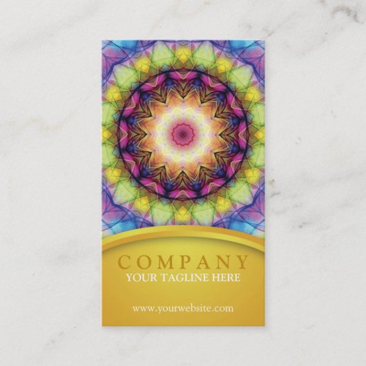 虹ガラスの曼荼羅 名刺 (正面)