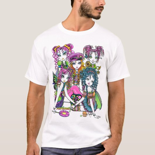 虹キャンデーのパーティーの妖精の上 Tシャツ (正面)