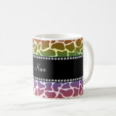 虹キリパーソナライズされたン模様と呼ぶ コーヒーマグカップ (正面右)