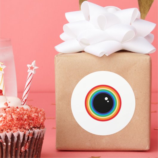 虹クールの眼球 ラウンドシール (パーティー)