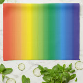 虹グラデーションLGBTQプライドカラフル キッチンタオル (折り畳み)