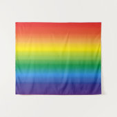 虹グラデーションLGBTQプライドカラフル タペストリー (正面(横))