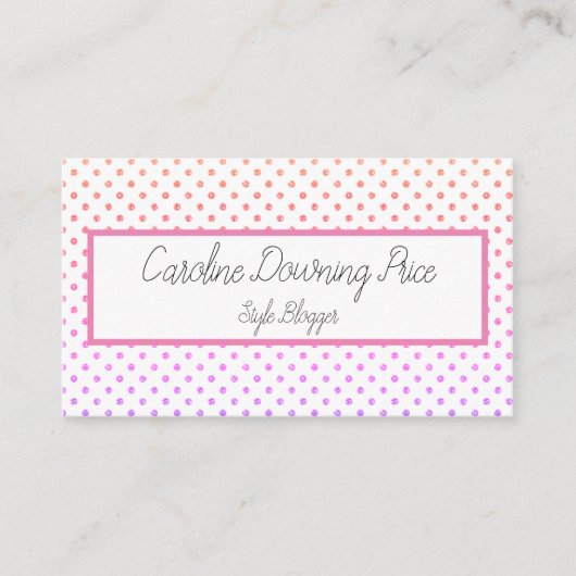 "虹グリッター点"の名刺 名刺 (正面)