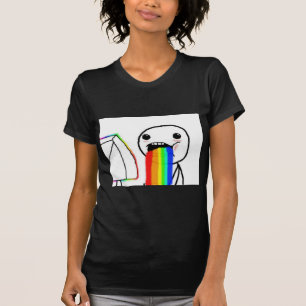 虹コンピュータ顔の人 Tシャツ