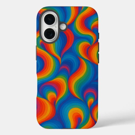 虹サイケデリック波 Case-Mate iPhoneケース (裏面)