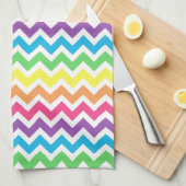 虹シェブロン キッチンタオル (四つ折り)