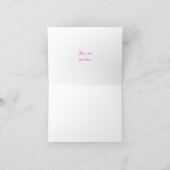 虹スクロール葉のダマスク織の結婚式は感謝していしています サンキューカード (内部)