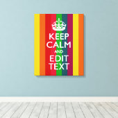 虹ストライプの保とテキスカスタマイズト キャンバスプリント (インサイチュ (ウッドフロア))