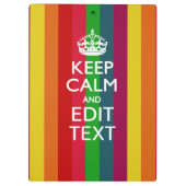 虹ストライプの保とテキスカスタマイズト クリップボード (裏面)