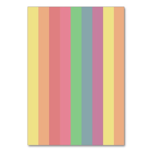 虹ストライプの保とテキスカスタマイズト テーブルナンバー (裏面)