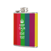 虹ストライプの保とテキスカスタマイズト フラスク (左)