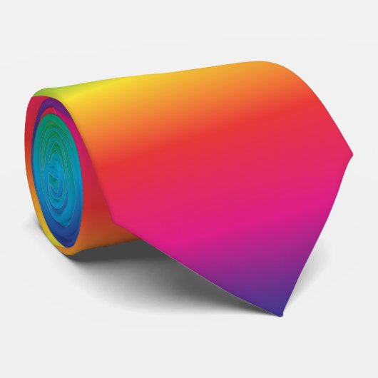 虹ストライプの ネクタイ (ロール)