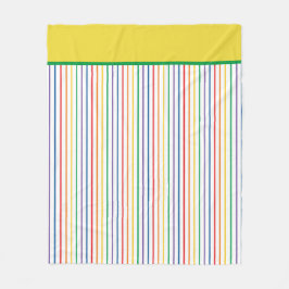 虹ストライプの フリースブランケット