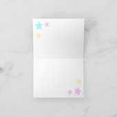 虹チェックと星の誕生日 サンキューカード (内部)